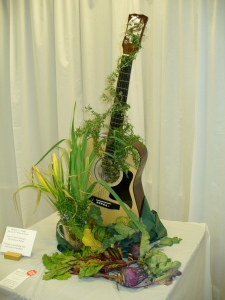guitar with rosemary and vegatables